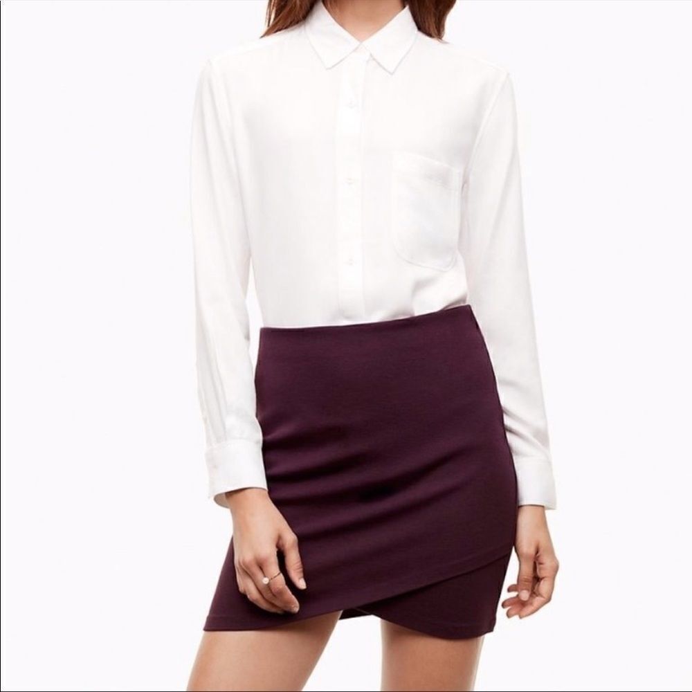 Aritzia Sunday Best Primrose Skirt in Plum Sz XS